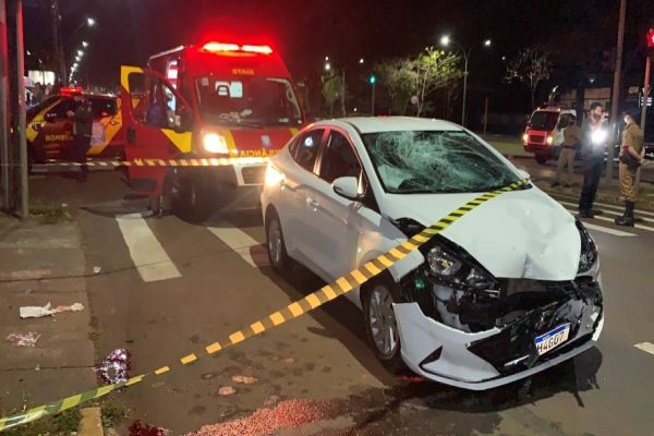 Imagem referente a notícia: Motociclista fica em estado grave após colisão de trânsito na Av. Brasil