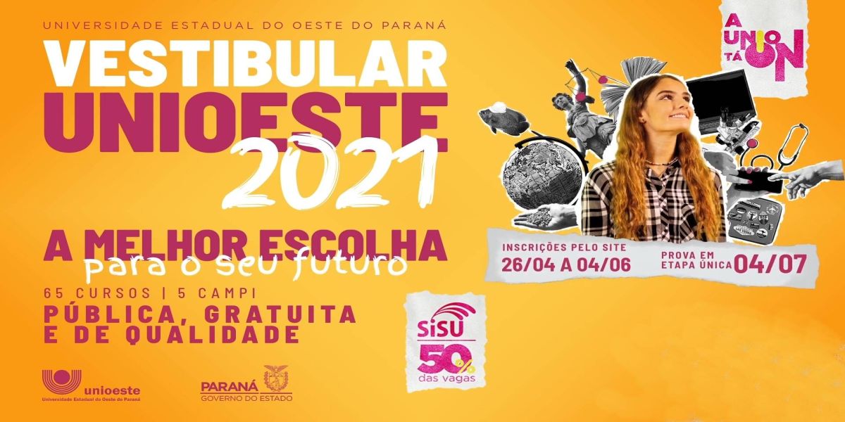 Vestibular da Unioeste é nesse domingo, 1° de agosto
