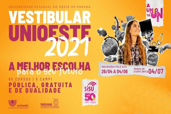 Vestibular da Unioeste é nesse domingo, 1° de agosto