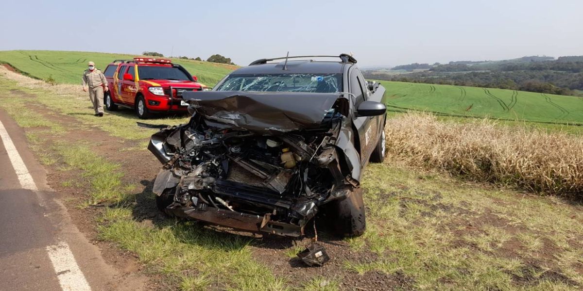 Colisão frontal deixa três feridos na PR-180 em Francisco Beltrão
