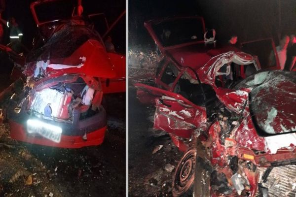 Homem morre e outro fica em estado grave após colisão entre carro e ônibus em Boa Vista da Aparecida