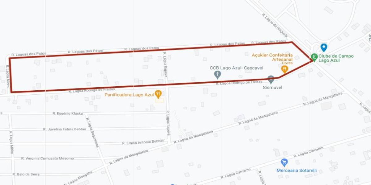 Linha Lago Azul sofre alterações momentâneas durante as obras de implantação do asfalto no bairro