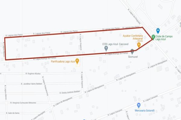 Linha Lago Azul sofre alterações momentâneas durante as obras de implantação do asfalto no bairro