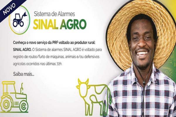 PRF lança Sinal Agro para registrar roubo e furto de animais e máquinas agrícolas