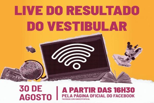 Unioeste fará live segunda-feira para divulgar aprovados no Vestibular