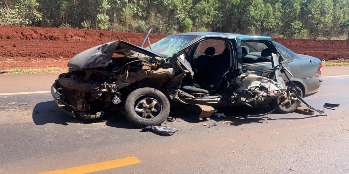 Homem fica em estado grave após gravíssimo acidente de trânsito na BR-163 em Cascavel