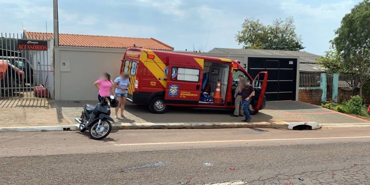 Motociclista fica ferido após colisão traseira na Região do Lago em Cascavel