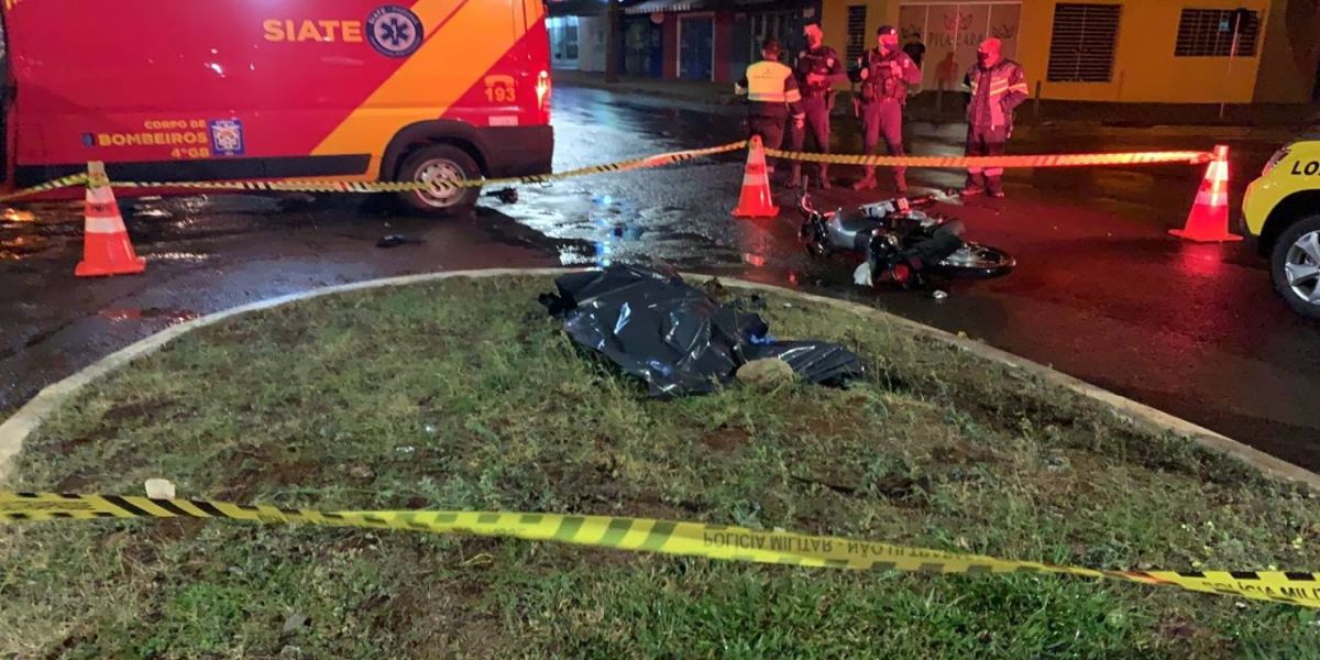 Motociclista morre após colisão de trânsito na Avenida Assunção em Cascavel