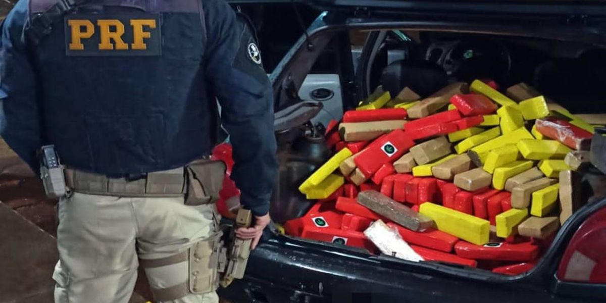 PRF apreende 165 kg de maconha em Santa Tereza do Oeste