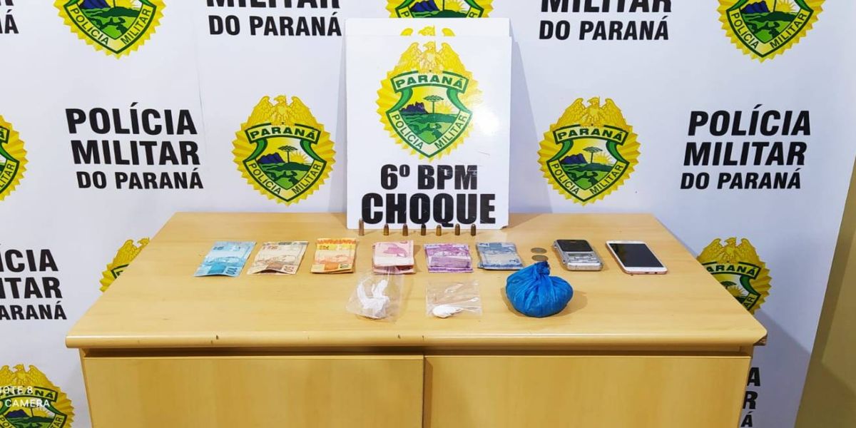 Jovem é detido pela PM por tráfico de drogas no no Bairro Neva