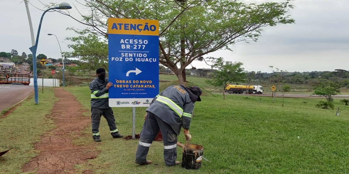 Ecocataratas realiza obras no perímetro urbano no km 592 da BR-277, em Cascavel