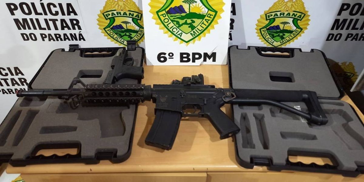 Homens são detidos por porte ilegal de arma de fogo na Rua Pio XII