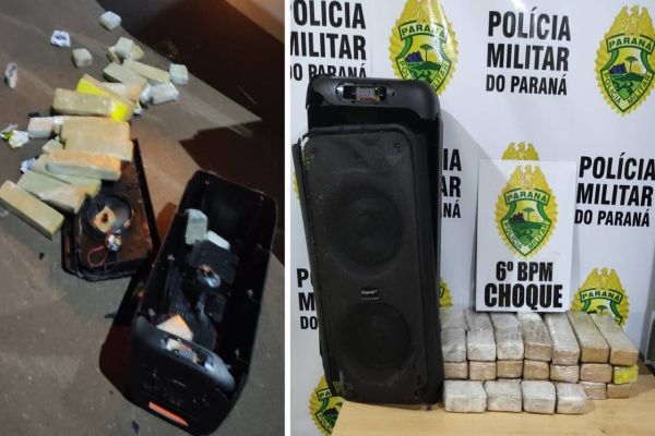 Homem é detido com caixa de som carregada com 15 Kg de maconha na BR-277