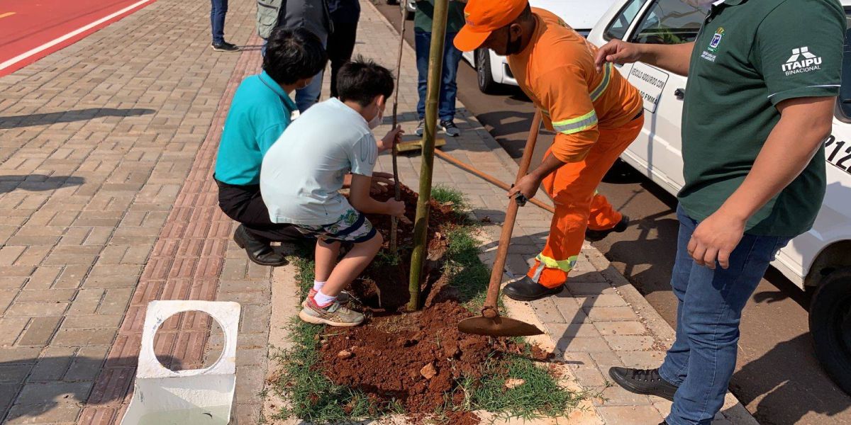Semana da Árvore: Cerejeiras do Japão são plantadas na Avenida Piquiri