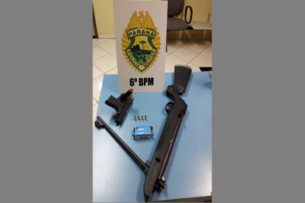 Homem detido pela PM após disparo de arma de fogo em Três Barras do Paraná