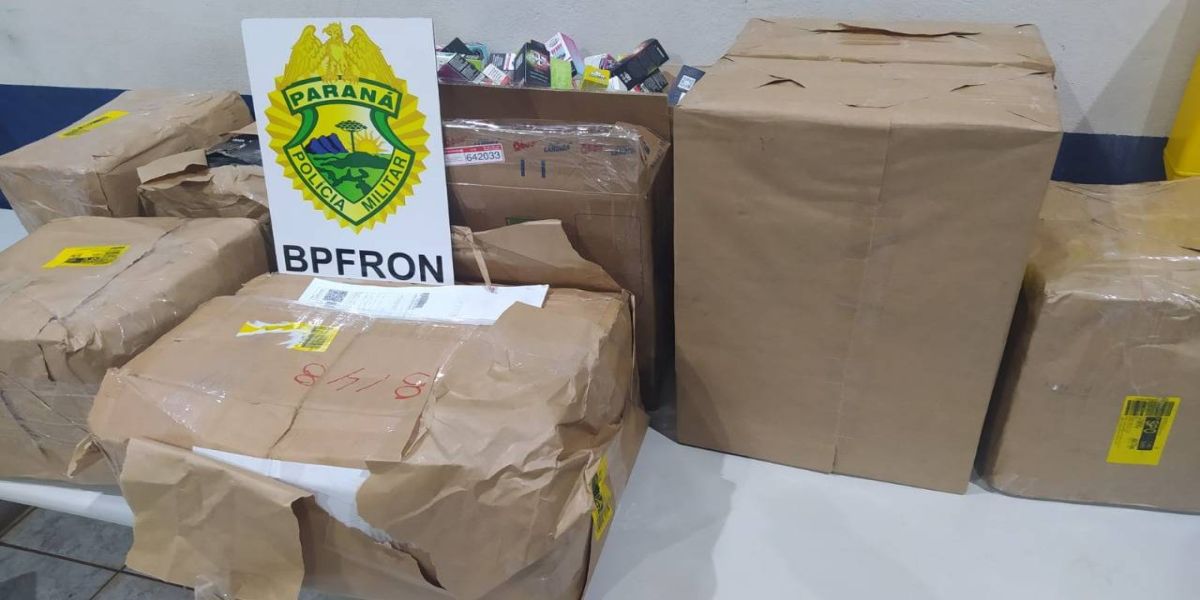 BPFRON apreende produtos estrangeiros na cidade de Cascavel