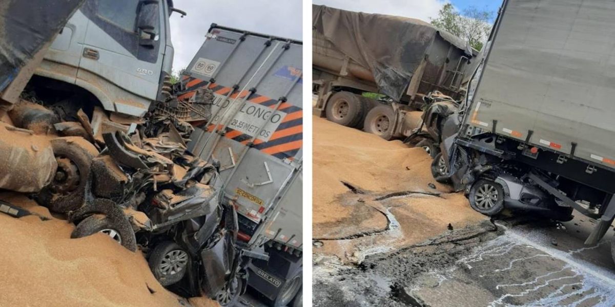 Carros são esmagados em engavetamento na Rodovia do Xisto na RMC; 11 feridos e 2 mortos