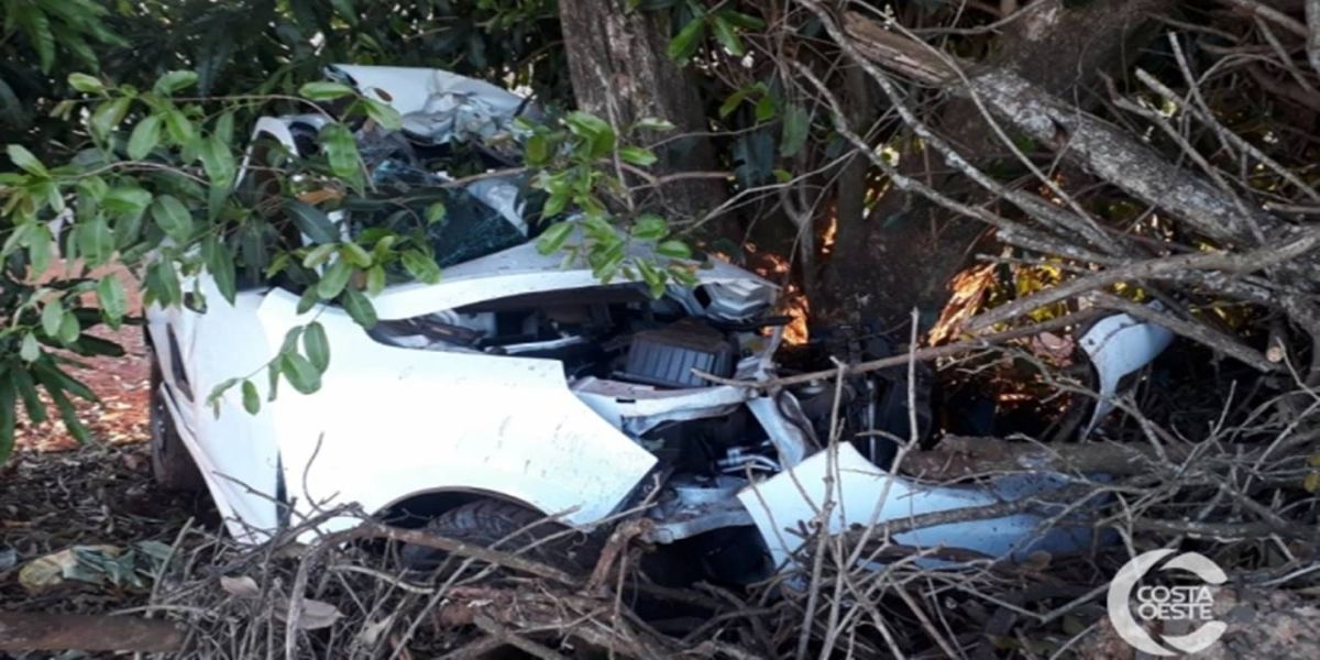 Jovem morre em acidente na PR-495 entre Medianeira e Serranópolis do Iguaçu