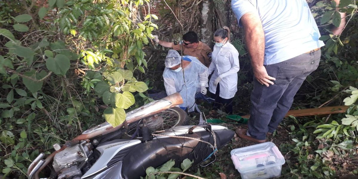 Motociclista fica gravemente ferido em acidente na PR-471 nas proximidades de Três Barras do Paraná
