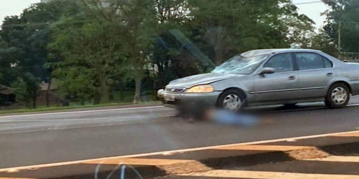 Homem morre após ser atingindo por carro na BR-277