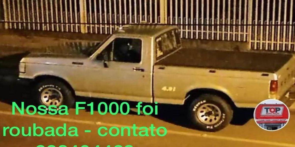 Caminhonete F1000 é furtada na Rua Fortaleza e Câmera de segurança registra a ação dos marginais