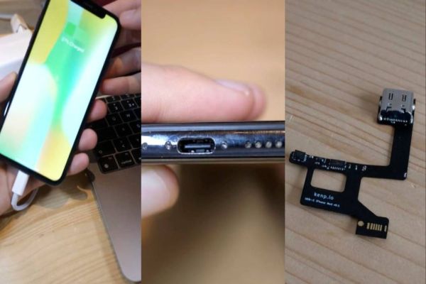 Iphone X é modificado para trocar porta Lightning por USB-C