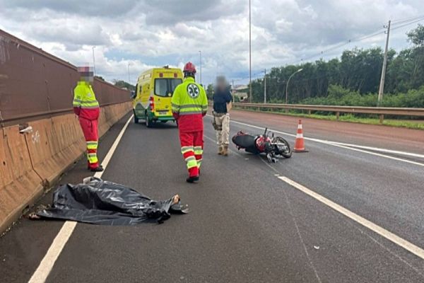 Motociclista que pilotava na contramão morre em acidente na BR-277 em Medianeira