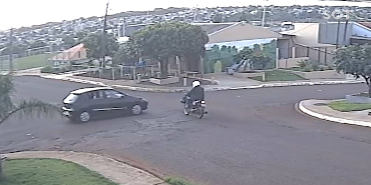 Câmera de segurança registra forte colisão de trânsito no Jardim Clarito