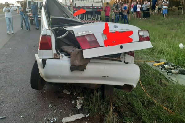Duas pessoas morreram em grave acidente na PR-170 em Guarapuava