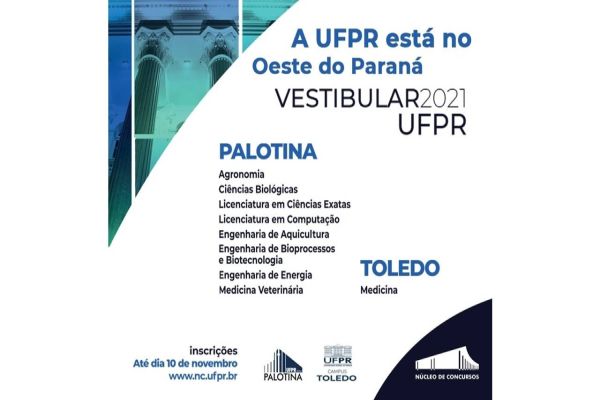 UFPR promove vestibular em Palotina e em Toledo