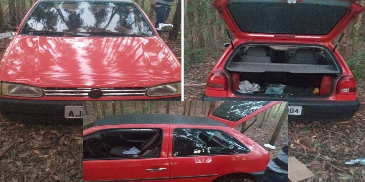 Gol é recuperado pela Guarda Municipal em estrada rural no Contorno Oeste