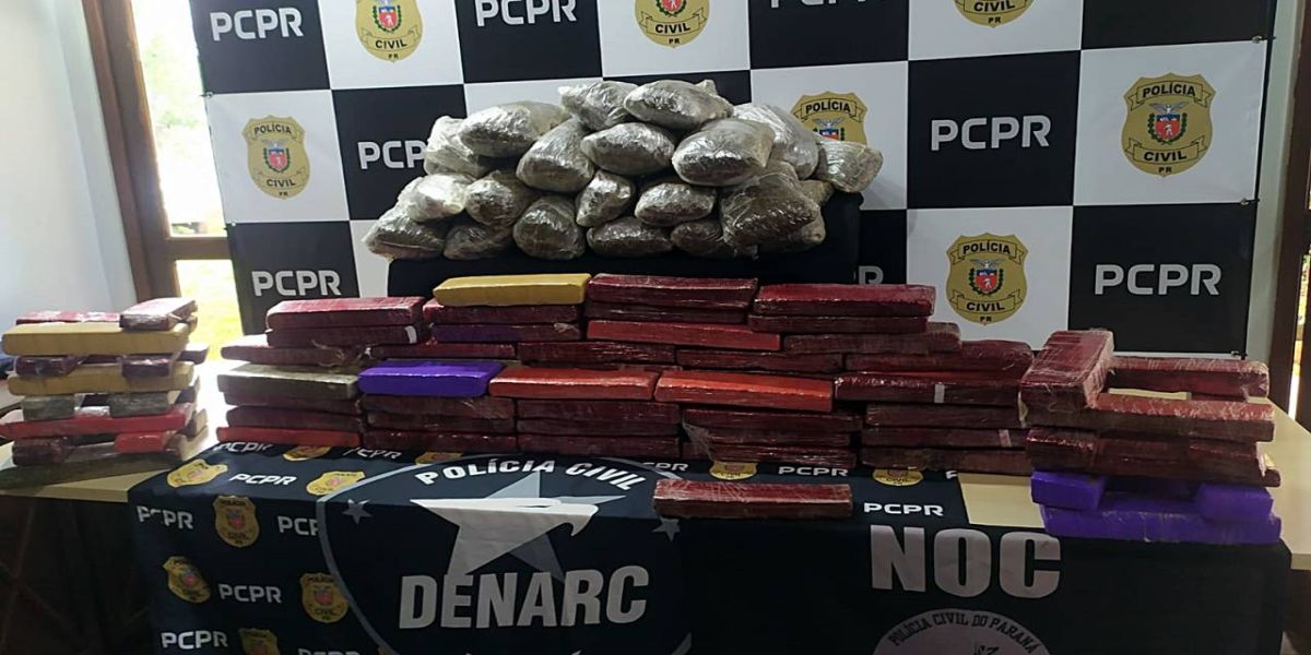 Denarc apreende 72 quilos de maconha em ônibus na rodoviária de Cascavel