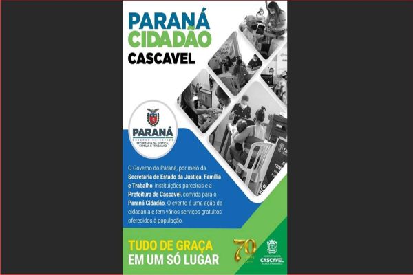 População de Cascavel terá acesso a uma série de serviços do programa Paraná Cidadão