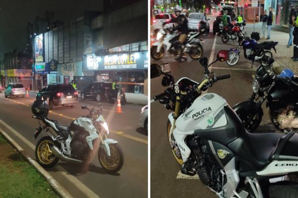 Operação de Bloqueio na Av Brasil recolhe cinco motocicletas por irregularidades