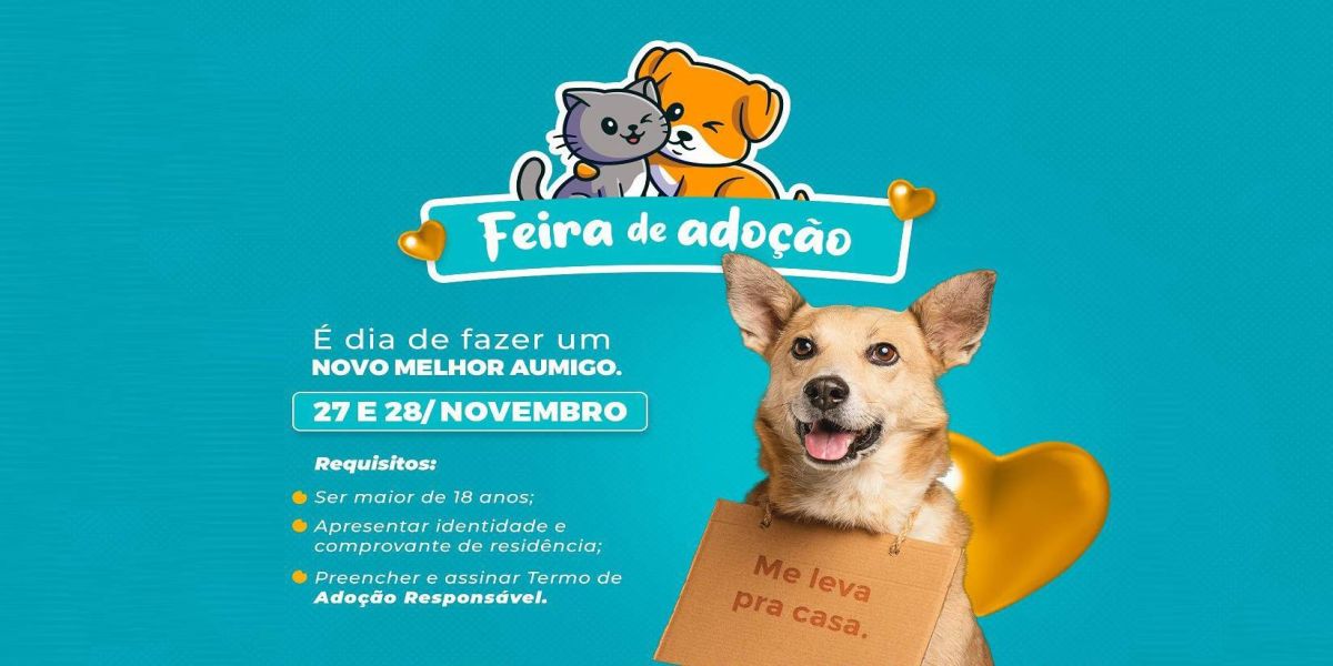 Feira de adoção de pets acontecerá no Cascavel JL Shopping