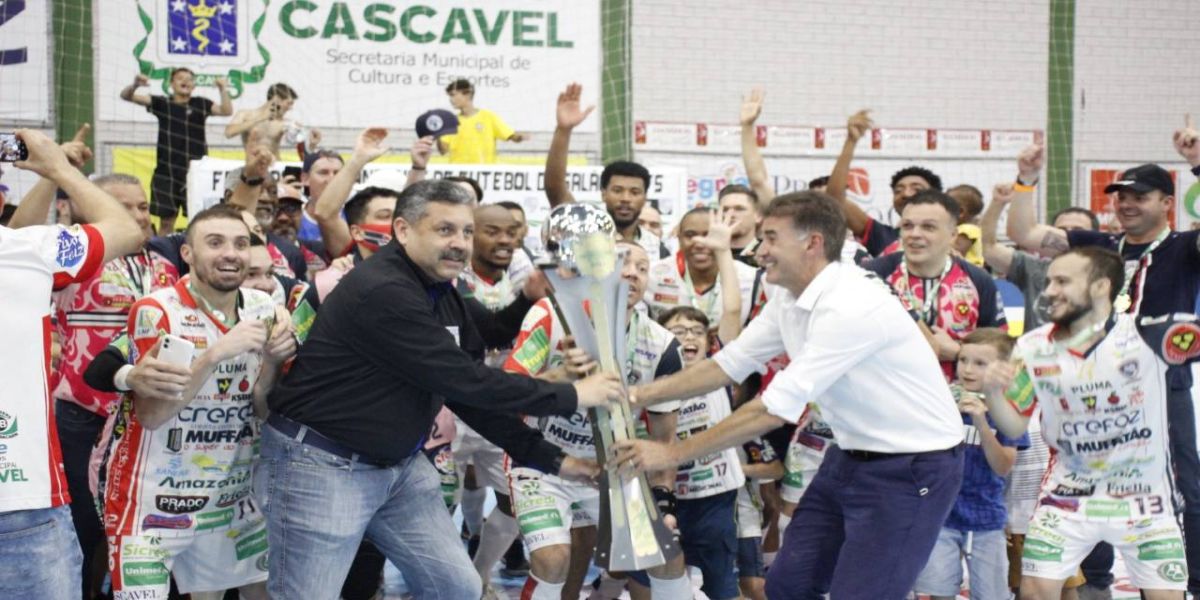 Cascavel Futsal vence de virada e é heptacampeão Paranaense