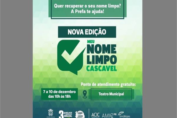 Campanha Meu Nome Limpo será encerrada nesta sexta-feira