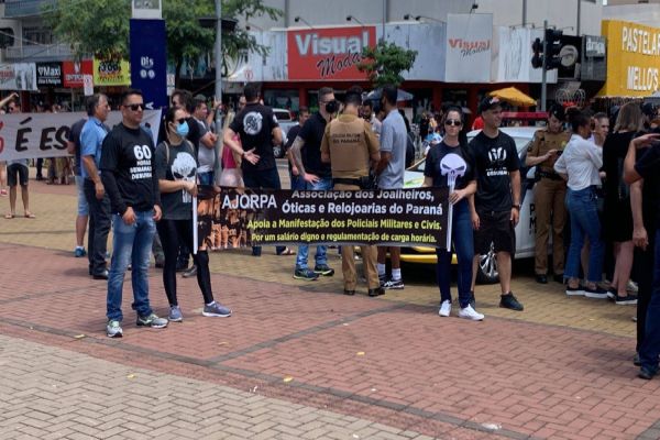 Policiais Militares de Cascavel realizam manifestação em prol de melhorias para a categoria