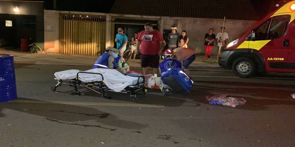 Homem é atropelado por moto no Bairro Brasmadeira em Cascavel