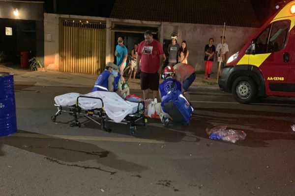 Homem é atropelado por moto no Bairro Brasmadeira em Cascavel