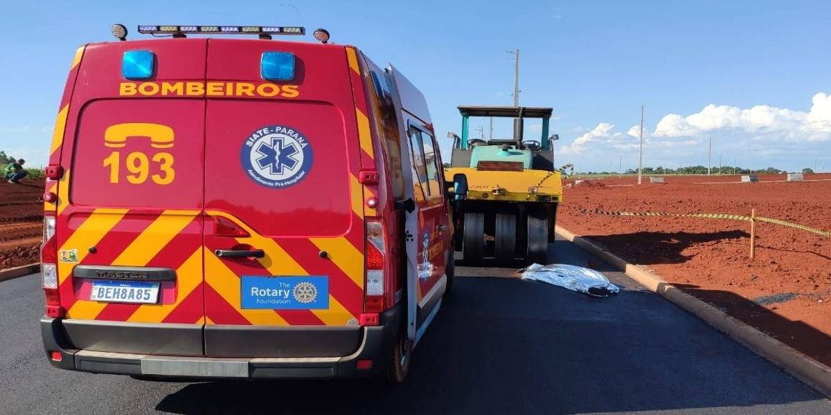 Trabalhador morre atropelado por rolo compressor em Toledo