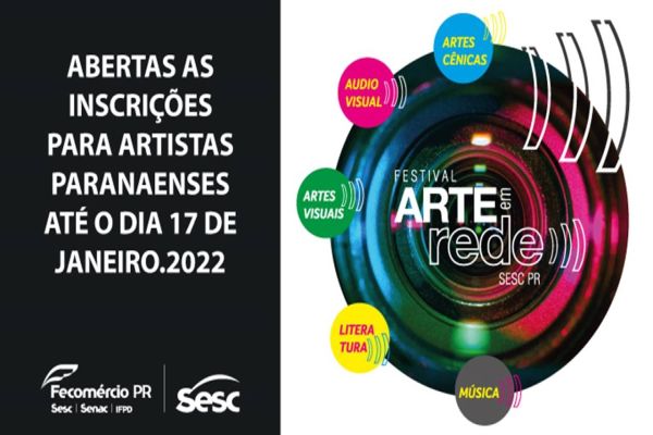 Prorrogadas as inscrições para o Festival Arte em Rede do Sesc PR