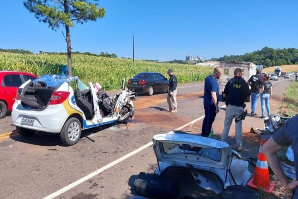 Imagem referente a notícia: Jovem de 18 anos morre em grave acidente na BR-163 entre São Miguel do Oeste e Guaraciaba