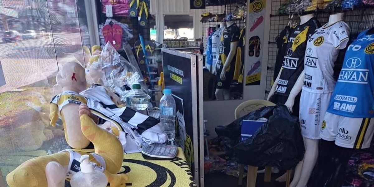 Loja do FC Cascavel é vandalizada e produtos são furtados