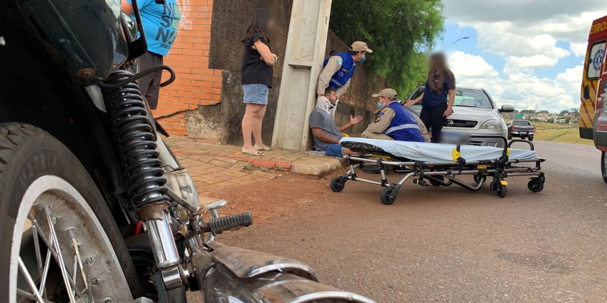Motociclista se envolve em forte colisão na marginal da PRc-467 em Cascavel