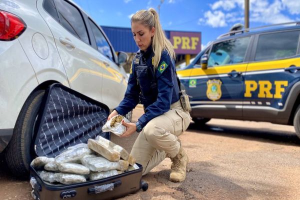 Imagem referente a notícia: Supermaconha: PRF apreende Skunk em Céu Azul, no Paraná