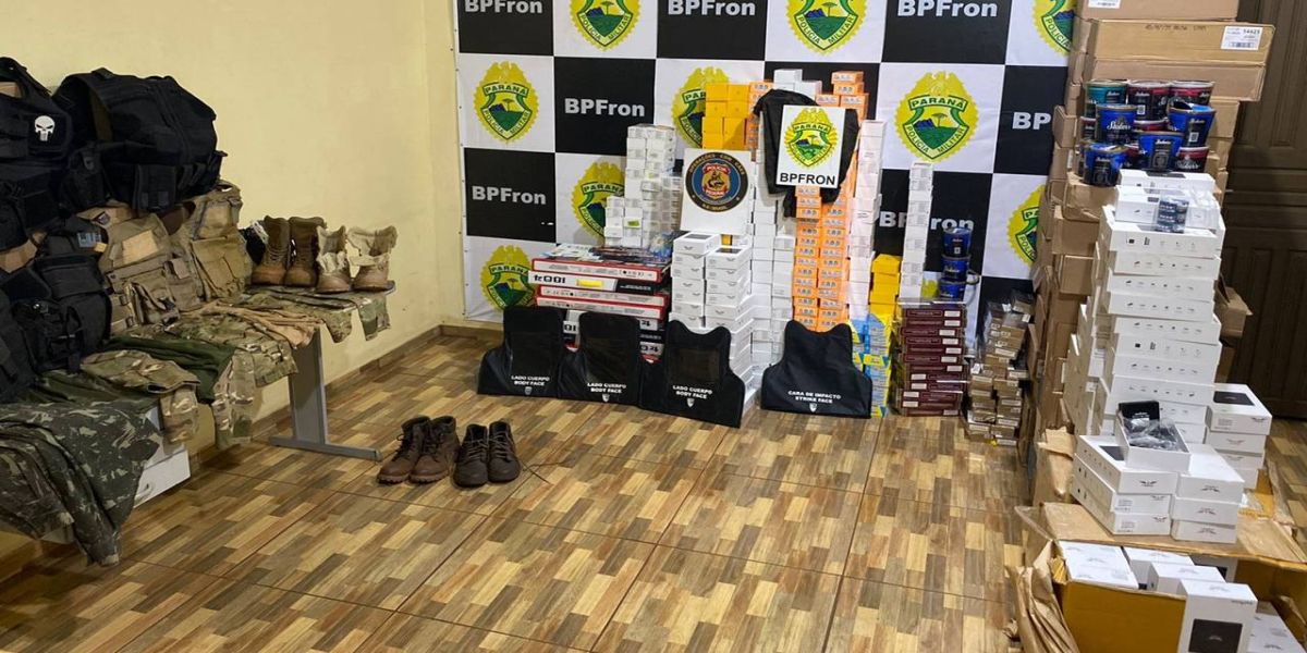 BPFRON e Polícia Federal estouram o depósito dos criminosos conhecidos como "piratas" em Guaíra