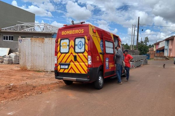 Imagem referente a notícia: Homem de 52 anos sofre laceração na panturrilha após disco de policorte escapar no Loteamento Sanga