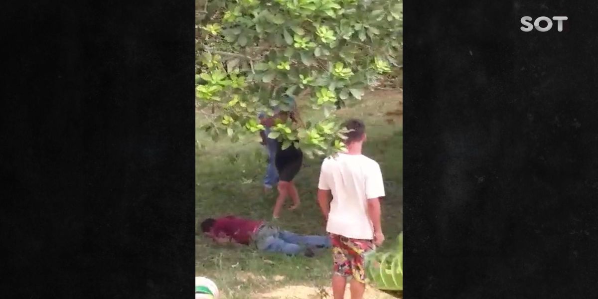 Flagrante do momento em que ocorre os disparos de arma de fogo em Saltinho: Veja o vídeo