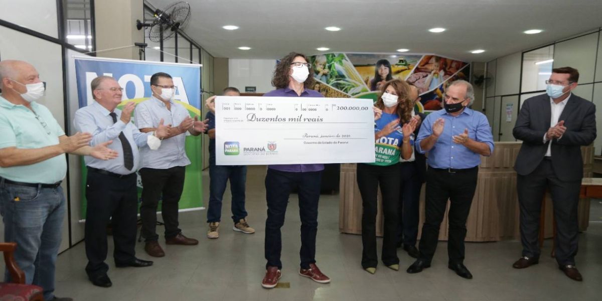 Cascavelense recebe prêmio de R$200mil do programa Nota Paraná